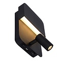 Multifunctional black wall lamp 10W with USB charging point