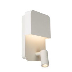 Aplique de pared blanco multifuncional 10W con punto de carga USB