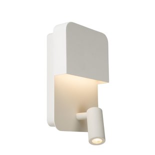 Multifunctional white wall lamp 10W with USB charging point