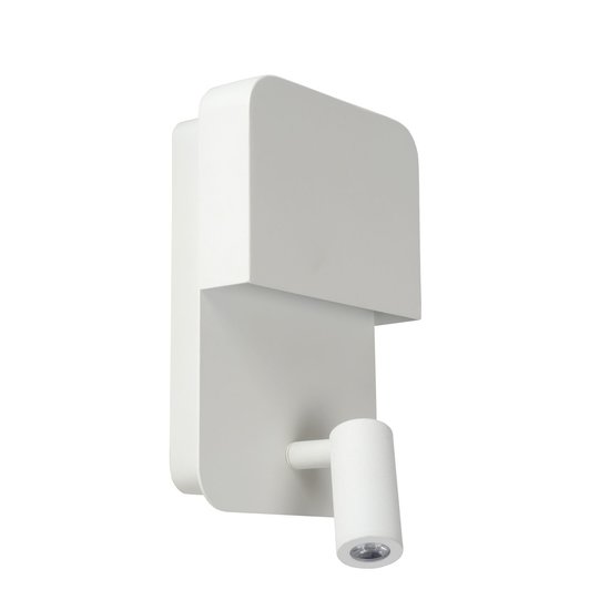 Multifunctional white wall lamp 10W with USB charging point
