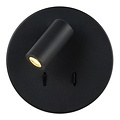 Exceptional rotatable black wall lamp 14 cm 11W 3000K