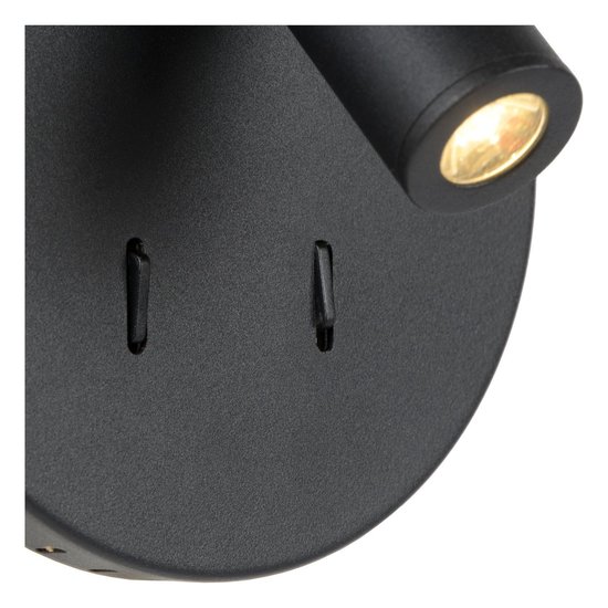 Exceptionnelle applique noire rotative 14 cm 11W 3000K