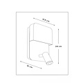 Multifunctional white wall lamp 10W with USB charging point