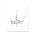 Beautiful rural transparent chandelier 46 cm 5xE14