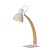 Scandinavian white with wood curved desk lamp E27