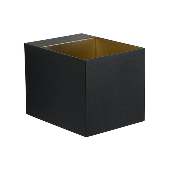 Zwarte stoere kubus wandlamp G9