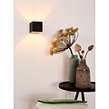 Zwarte stoere kubus wandlamp G9