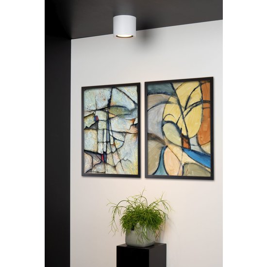 Spot de plafond blanc puissant rond 12W Dim to warm AR111