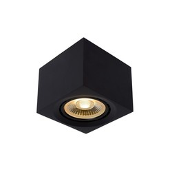 Foco de techo cuadrado potente negro 12W Dim to warm AR111