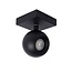 Charming black ceiling spotlight GU10 with LED in sphere