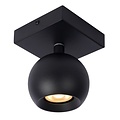 Charming black ceiling spotlight GU10 with LED in sphere