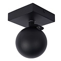 Charming black ceiling spotlight GU10 with LED in sphere
