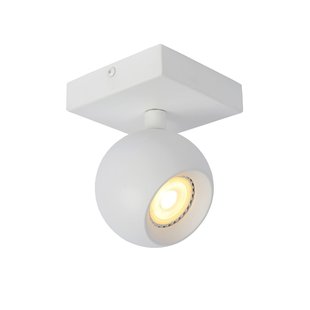 Charming white ceiling spotlight GU10 with LED in bulb