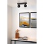 Charming black modern ceiling spotlight 2xGU10 with bulbs