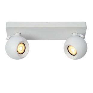 Charming white modern ceiling spotlight 2xGU10 with bulbs