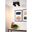 Charming black modern ceiling spotlight 4xGU10 with bulbs