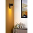 Charming black wall spotlight GU10 with LED in sphere