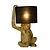 Lampe de table chimpanzé noire 30 cm E14