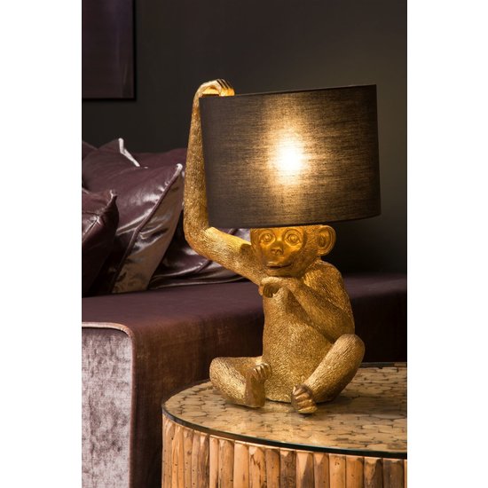 Lampe de table chimpanzé noire 30 cm E14