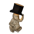 Gorilla black table lamp with hat 22.5 cm E14