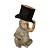 Gorilla black table lamp with hat 22.5 cm E14