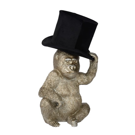 Gorilla black table lamp with hat 22.5 cm E14