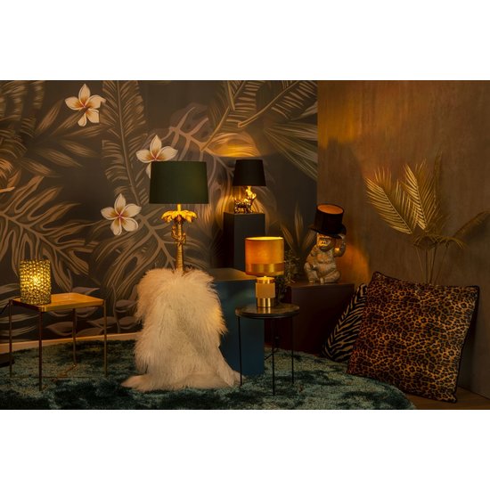 Gorilla black table lamp with hat 22.5 cm E14