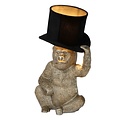 Gorilla black table lamp with hat 22.5 cm E14