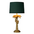 Lampe de table Jungle or mat/laiton avec abat-jour 30,5 cm E27