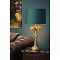 Jungle matt gold/brass table lamp with shade 30.5 cm E27