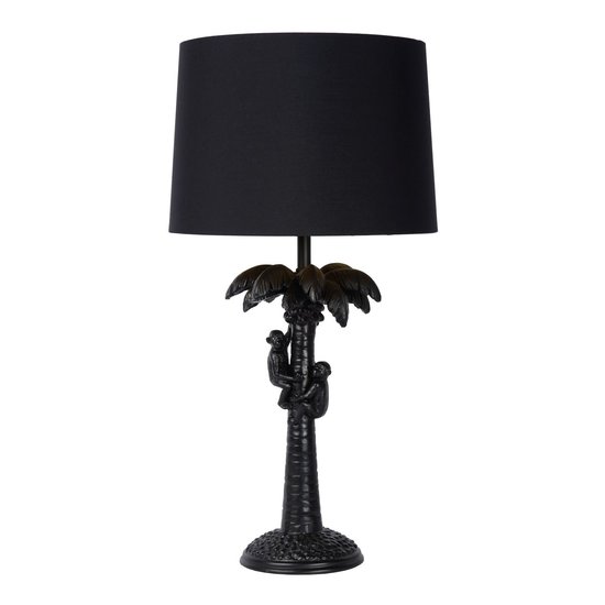 Jungle black table lamp with shade 30.5 cm E27