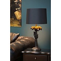 Jungle black table lamp with shade 30.5 cm E27