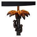 Jungle black table lamp with shade 30.5 cm E27