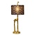 Giraffe matt Gold/Messing mit Safari-Design-Tischlampe E27
