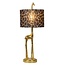 Giraffe matt gold/brass with safari design table lamp E27