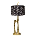 Giraffe matt gold/brass with safari design table lamp E27