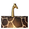 Giraffe matt gold/brass with safari design table lamp E27