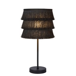 Stimmungsvolle graue Retro-Tischlampe 18 cm E14