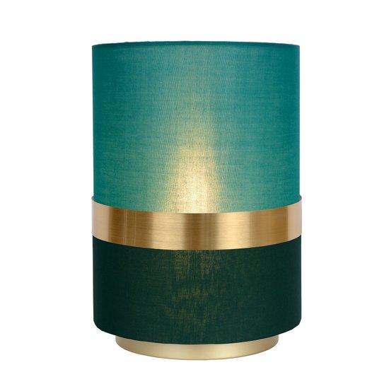 Lámpara de mesa retro pequeña redonda verde 30 cm E27