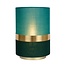 Retro ronde kleine groene tafellamp 30 cm E27