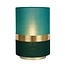 Retro round small green table lamp 30 cm E27