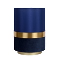Retro round small blue table lamp 30 cm E27