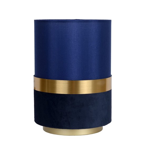 Retro round small blue table lamp 30 cm E27