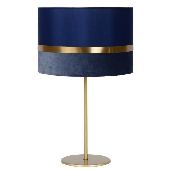 Retro runde große blaue Tischlampe 30 cm E27