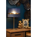Retro round large blue table lamp 30 cm E27
