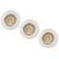 3 spots round white recessed spot 81mm incl dimmable GU10 3x5W 3000K