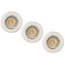 Spot encastrable rond blanc 3 spots 81mm incl dimmable GU10 3x5W 3000K