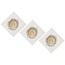 3 spots square white recessed spot 81mm incl dimmable GU10 3x5W 3000K