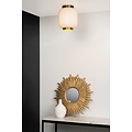Weiß/Messing geriffelte Deckenlampe 19,5 cm E27 weiß