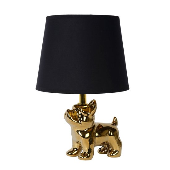 Lampe de table dorée Bulldog E14
